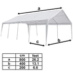 vidaXL Pavillon Weiß 8 x 4 m