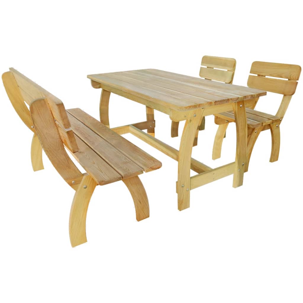 vidaXL Garten-Essgruppe 4-tlg. Kiefernholz Imprägniert