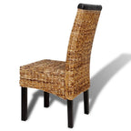 vidaXL Esszimmerstühle 2 Stk. Abaca und Mango Massivholz