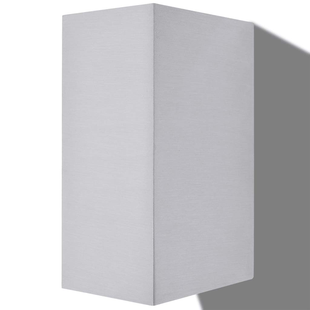 vidaXL LED-Außenwandleuchten 2 Stk. Quadratisch Auf-/Abwärts