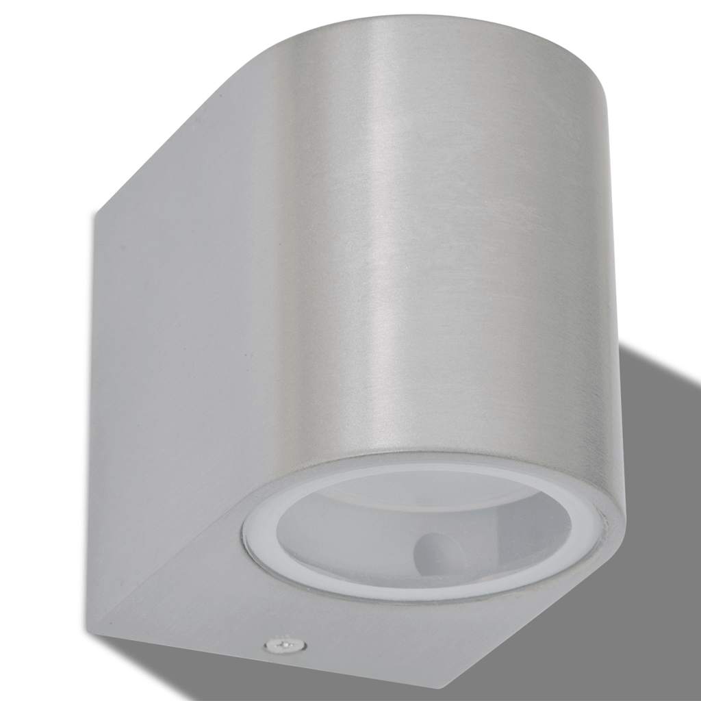 vidaXL LED Außenwandleuchten 2 Stk. Rund Abwärts