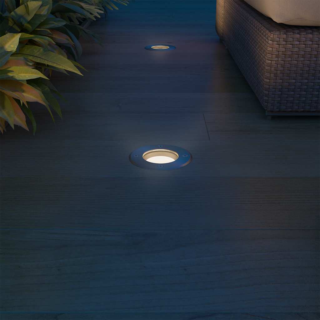 vidaXL LED-Bodeneinbaustrahler 3 Stk. Outdoor Rund