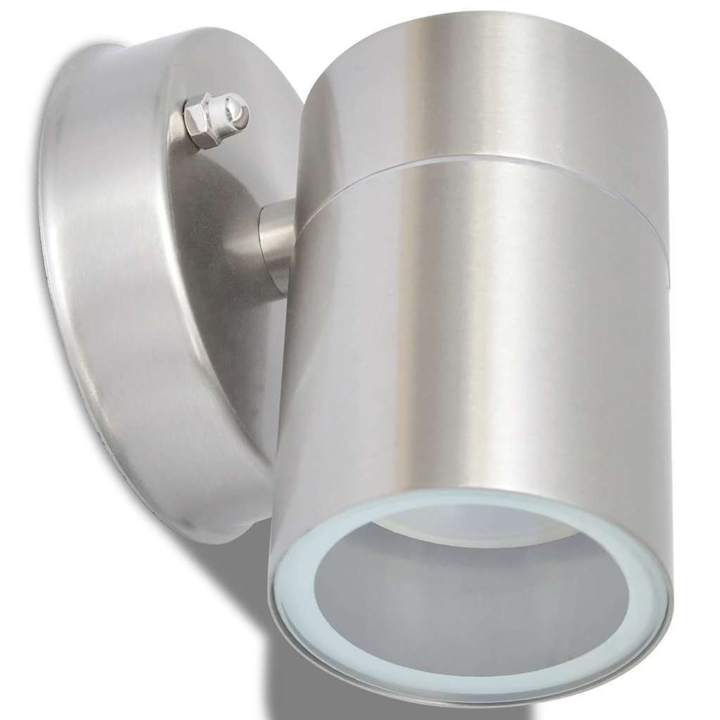 vidaXL Outdoor LED-Wandleuchten 2 Stk. Edelstahl Abwärtsstrahlend