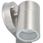 vidaXL Outdoor LED-Wandleuchten 2 Stk. Edelstahl Abwärtsstrahlend