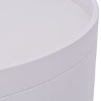 vidaXL Beistelltisch mit Serviertablett rund 39,5x44,5 cm weiß