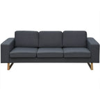 vidaXL 2-Sitzer und 3-Sitzer Sofa Set Dunkelgrau