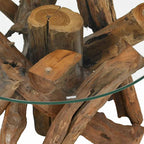 vidaXL Couchtisch Massivholz Teak Treibholz 60 cm