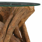 vidaXL Couchtisch Massivholz Teak Treibholz 60 cm