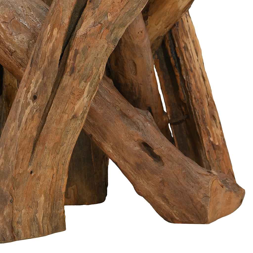 vidaXL Couchtisch Massivholz Teak Treibholz 60 cm