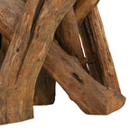 vidaXL Couchtisch Massivholz Teak Treibholz 60 cm