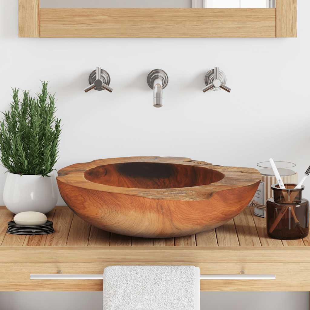 vidaXL Becken Teak Massiv 45 cm