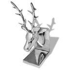 vidaXL Buchstützen Hirsch 2 Stk. Aluminium Silbern