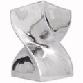 vidaXL Hocker/Beistelltisch Verdrehte Form Silbern Aluminium