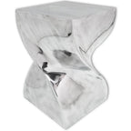 vidaXL Hocker/Beistelltisch Verdrehte Form Silbern Aluminium