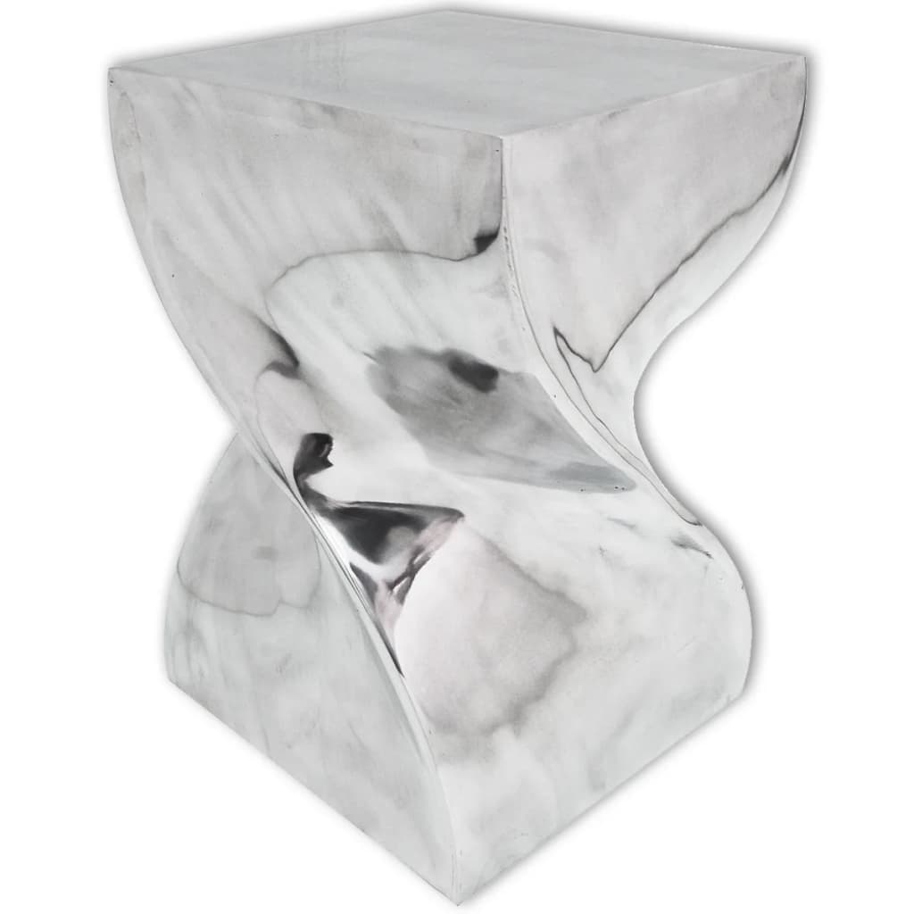 vidaXL Hocker/Beistelltisch Verdrehte Form Silbern Aluminium