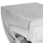 vidaXL Hocker/Beistelltisch Verdrehte Form Silbern Aluminium