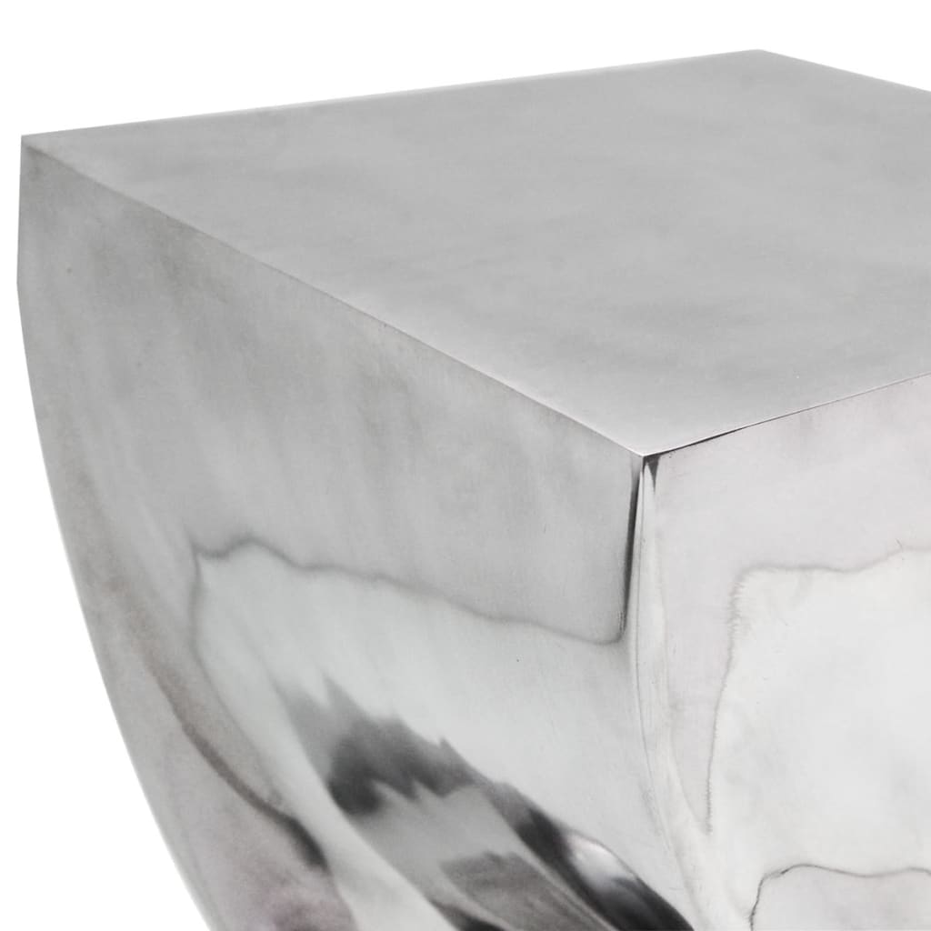 vidaXL Hocker/Beistelltisch Verdrehte Form Silbern Aluminium