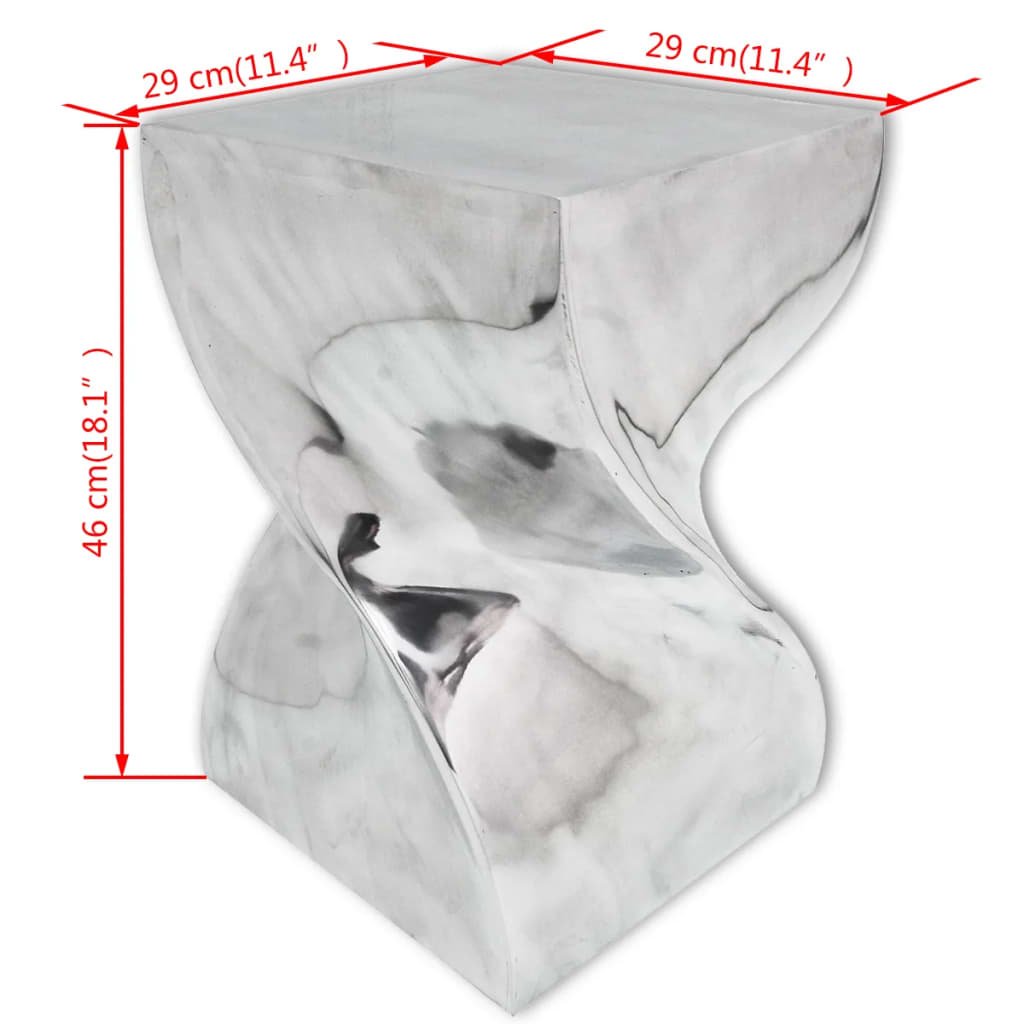 vidaXL Hocker/Beistelltisch Verdrehte Form Silbern Aluminium