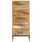 vidaXL Kommode 45x35x106 cm Massivholz Mango