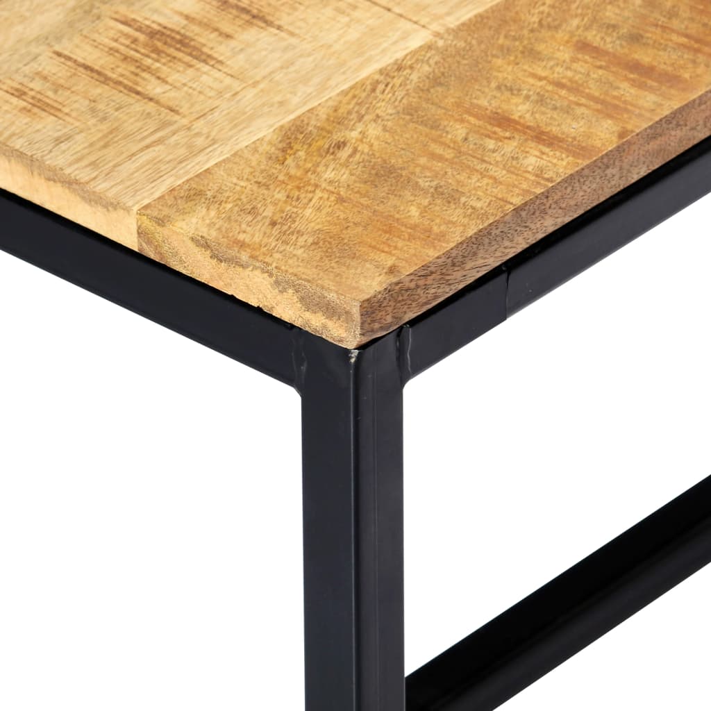 vidaXL Esszimmerbank 120 cm Massives Raues Mangoholz