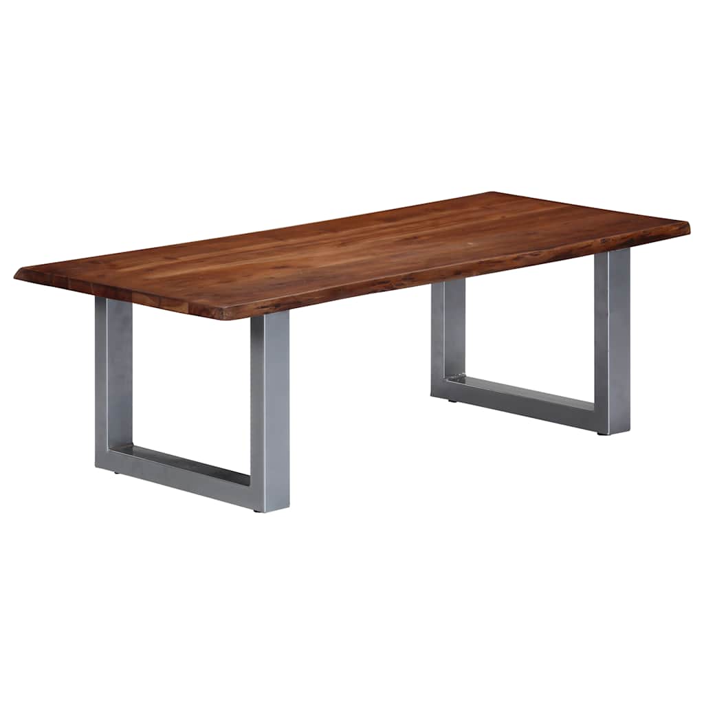 vidaXL Couchtisch mit lebenden Kanten 115x60x40 cm Massivholz Akazie