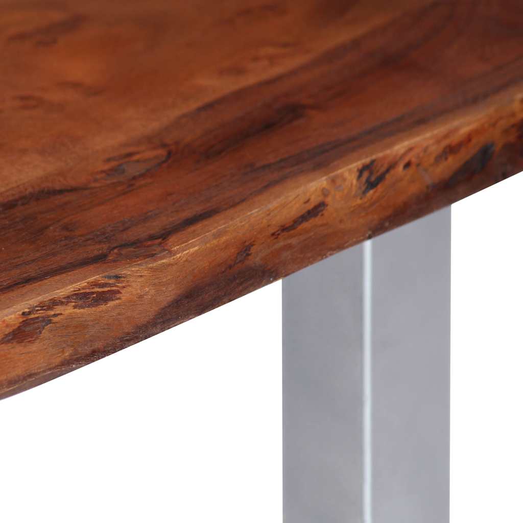 vidaXL Couchtisch mit lebenden Kanten 115x60x40 cm Massivholz Akazie