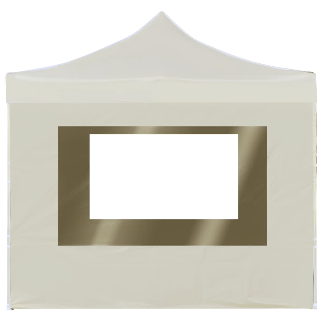 vidaXL Profi-Partyzelt Faltbar mit Wänden Aluminium 3x3 m Creme