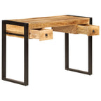 vidaXL Schreibtisch mit 2 Schubladen 110 x 50 x 77 cm Mangoholz Massiv