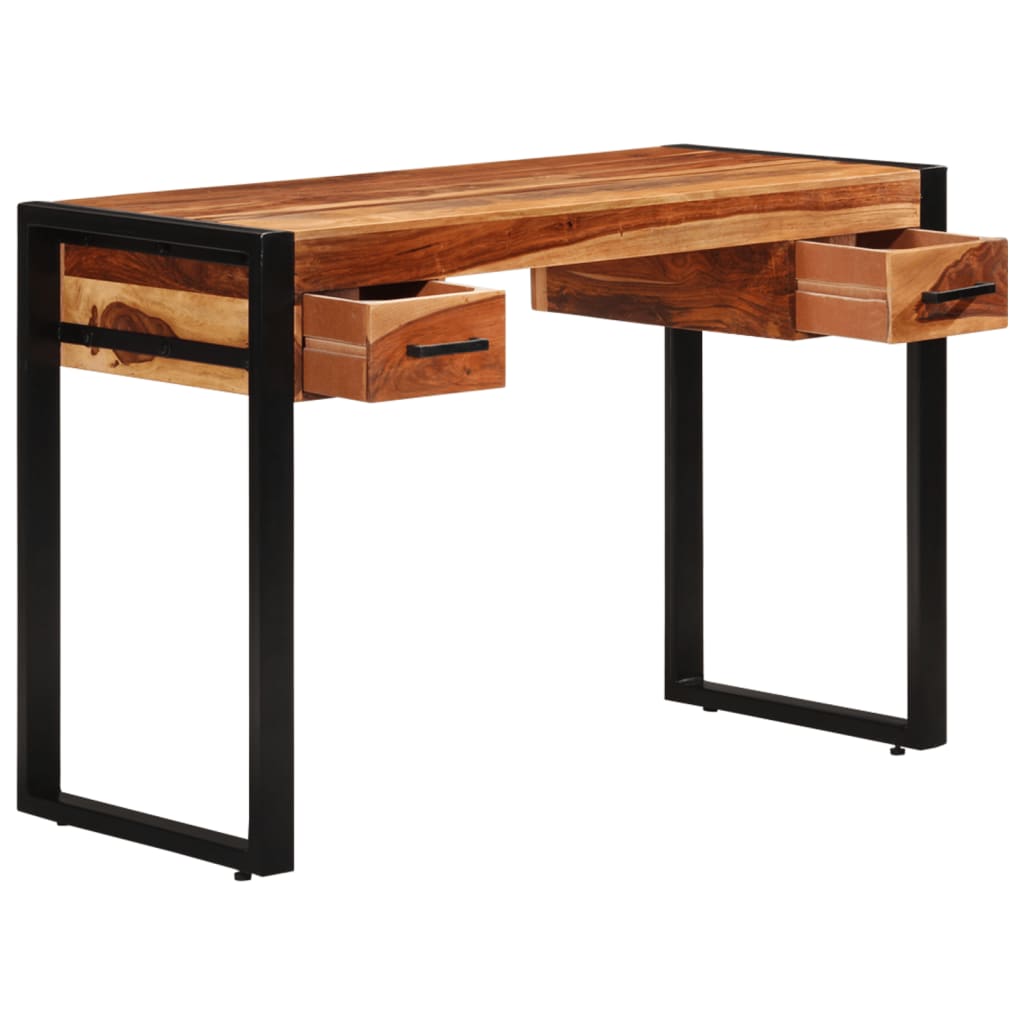 vidaXL Schreibtisch mit 2 Schubladen 110x50x77 cm Massivholz Akazie