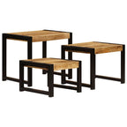 vidaXL Satztische 3 Stk. Massivholz Mango
