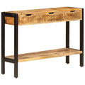 vidaXL Sideboard mit 3 Schubladen 110x35x75 cm Massivholz Mango