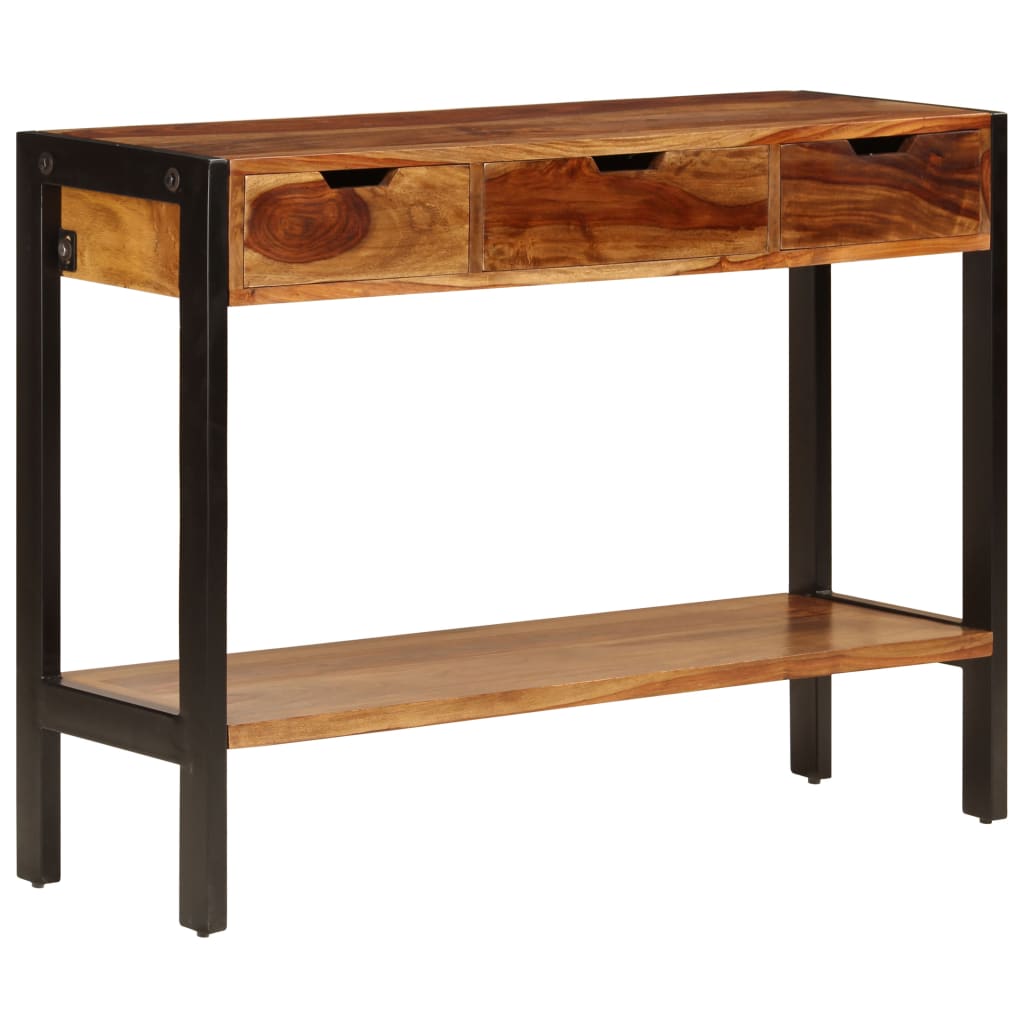 vidaXL Sideboard mit 3 Schubladen 110x35x75 cm Massivholz Akazie