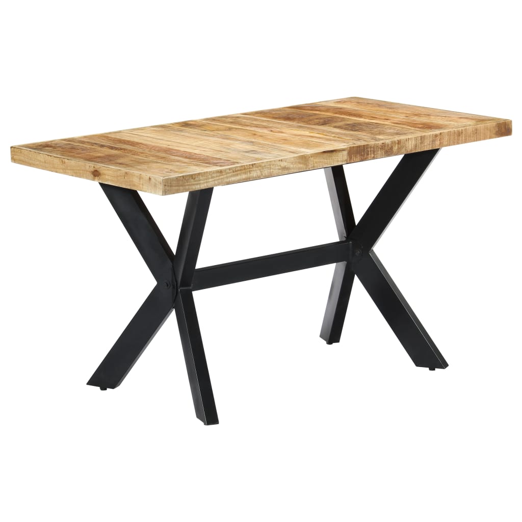 vidaXL Esstisch 160x80x75 cm Raues Mangoholz