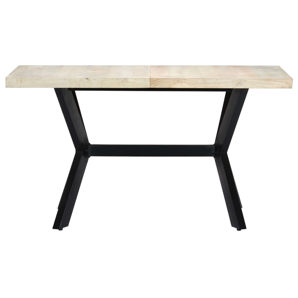 vidaXL Esstisch 140x70x75 cm Massivholz Mango Gebleicht