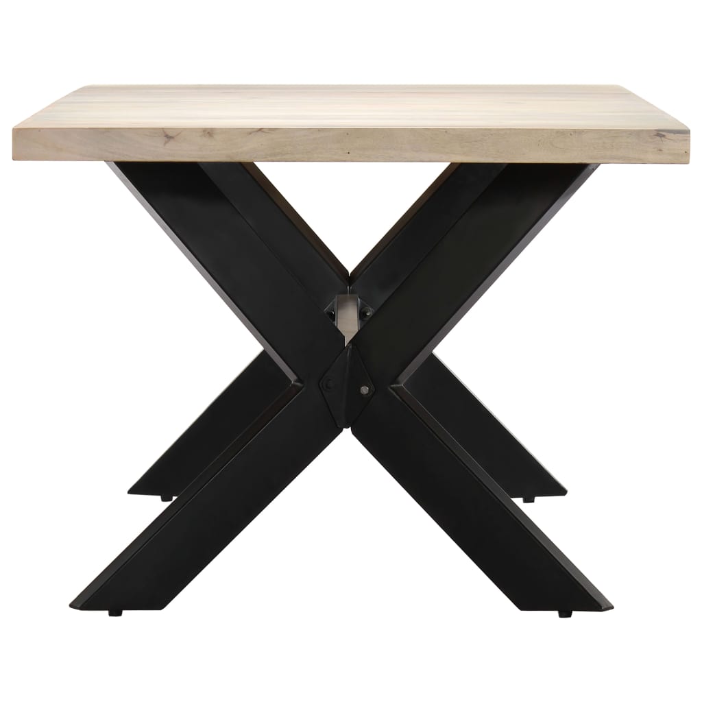 vidaXL Esstisch 140x70x75 cm Massivholz Mango Gebleicht