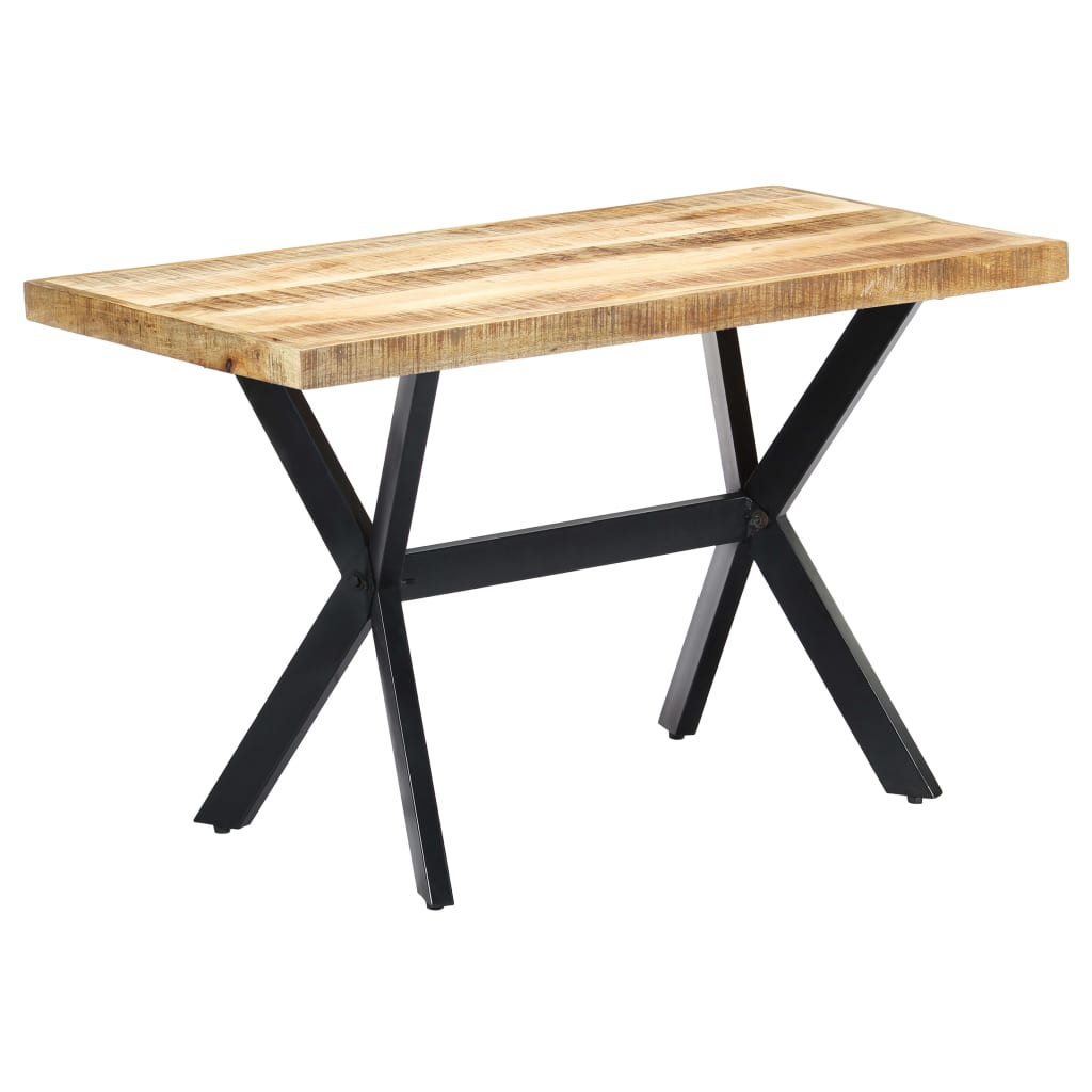 vidaXL Esstisch 160x80x75 cm Raues Mangoholz