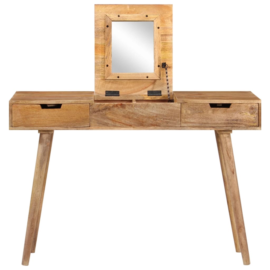 vidaXL Schminktisch 112x45x76 cm Massivholz Mango