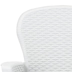 vidaXL Gartenstühle 2 Stk. mit Kissen Weiß Kunststoff Rattan-Optik