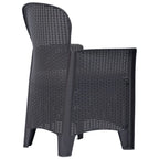 vidaXL Gartenstuhl 2 Stk. mit Kissen Braun Kunststoff Rattan-Optik