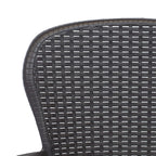 vidaXL Gartenstuhl 2 Stk. mit Kissen Braun Kunststoff Rattan-Optik