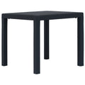 vidaXL Gartentisch Weiß 79x79x72 cm Kunststoff Rattan-Optik