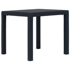 vidaXL Gartentisch Weiß 79x79x72 cm Kunststoff Rattan-Optik