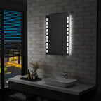 vidaXL Badezimmer-Wandspiegel mit LEDs 60x80 cm