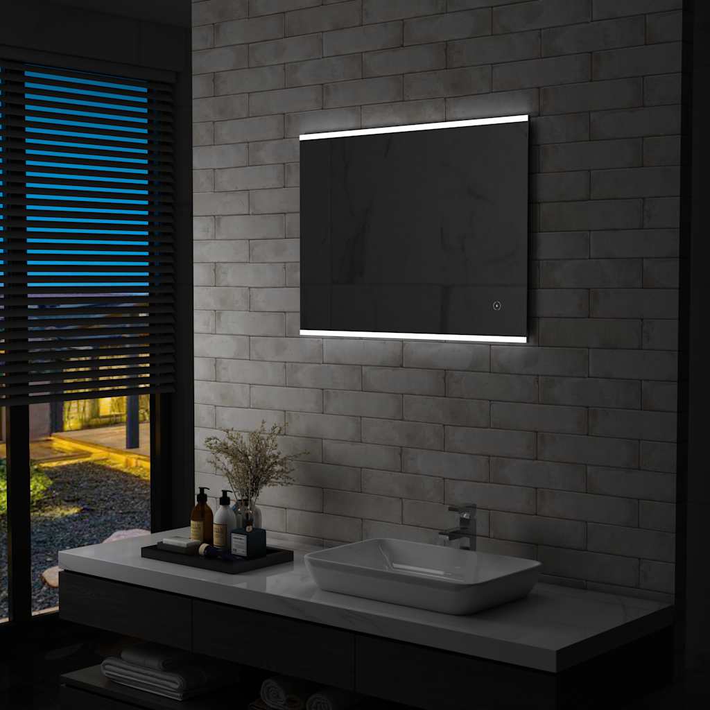 vidaXL LED-Badspiegel mit Berührungssensor 60x80 cm