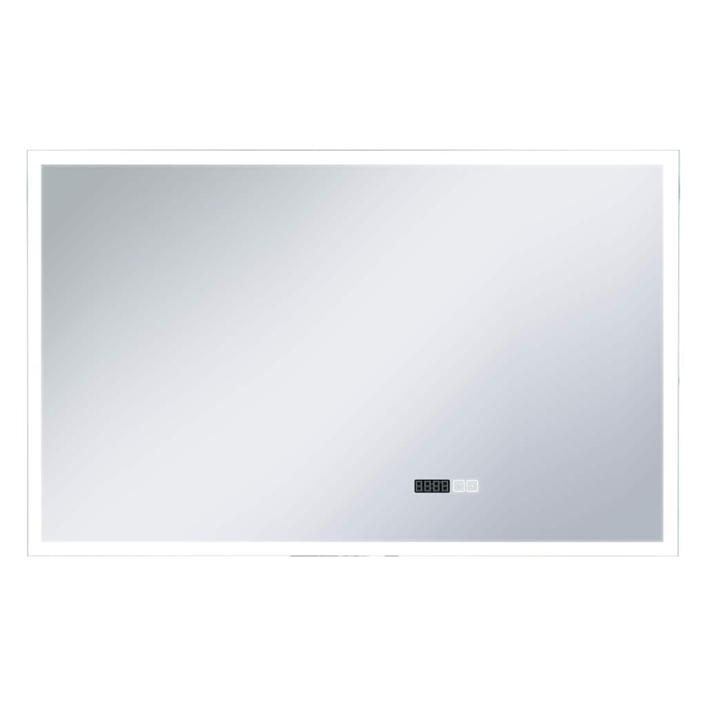 vidaXL LED-Badspiegel mit Berührungssensor und Zeitanzeige 100x60 cm