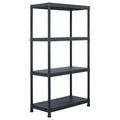vidaXL Lagerregal Schwarz 100 kg 60 x 30 x 138 cm Kunststoff