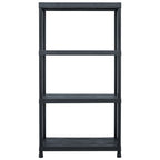 vidaXL Lagerregal Schwarz 100 kg 60 x 30 x 138 cm Kunststoff
