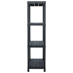 vidaXL Lagerregal Schwarz 100 kg 60 x 30 x 138 cm Kunststoff