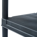 vidaXL Lagerregal Schwarz 100 kg 60 x 30 x 138 cm Kunststoff