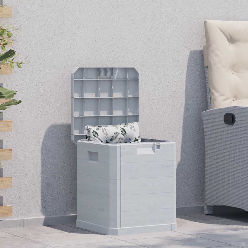 vidaXL Garten-Aufbewahrungsbox 90 L Hellgrau
